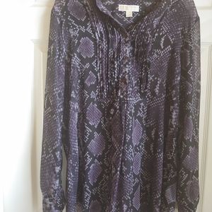 Michael Kors snake print sheer tunic